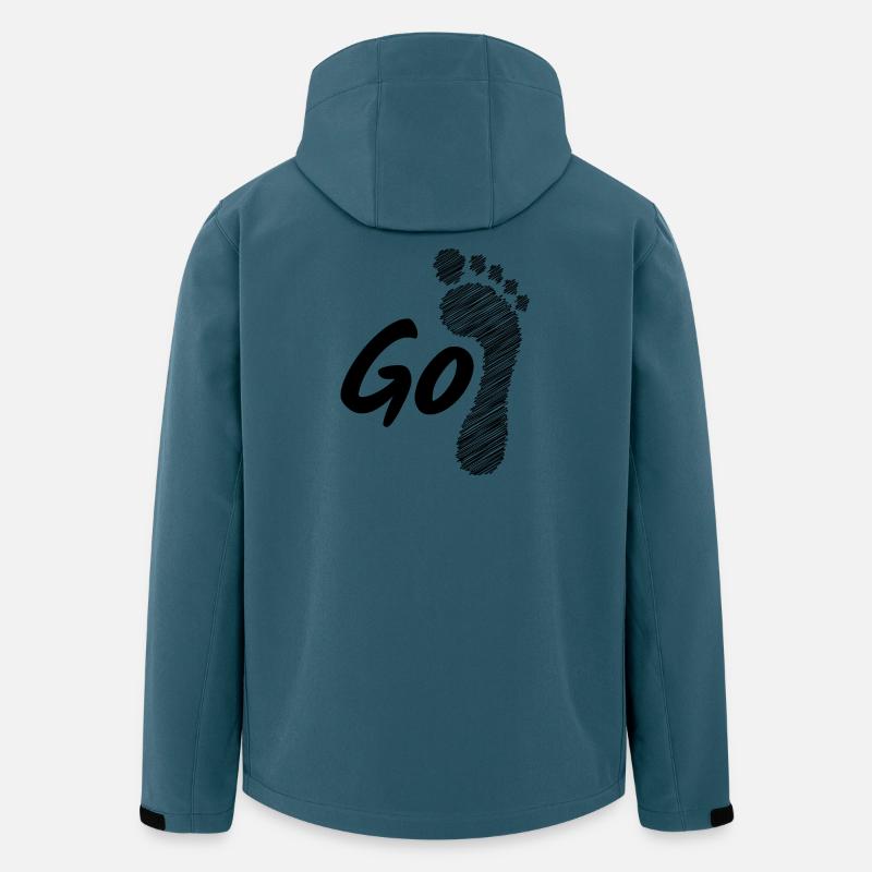 Go barefoot - gehe barfuß - Recycelte Männer Softshell-Jacke von Stanley/Stella - Dunkles Petrol