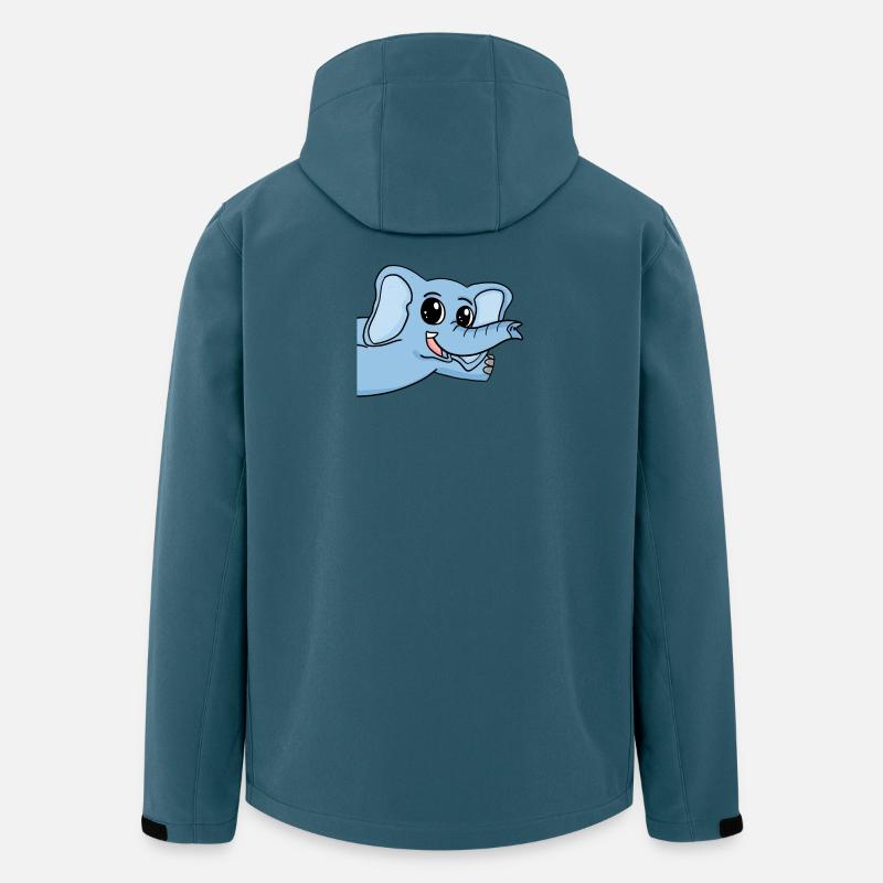 Elefant Gruß Begrüßung - Recycelte Männer Softshell-Jacke von Stanley/Stella - Dunkles Petrol