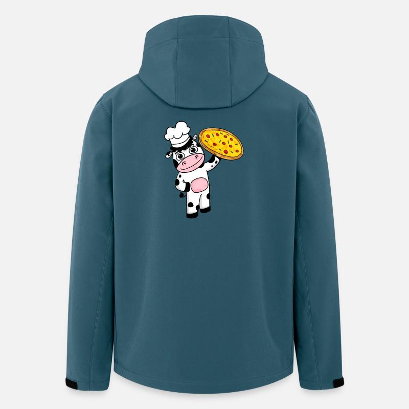Pizzabäcker Pizza Koch Kuh Italien - Recycelte Männer Softshell-Jacke von Stanley/Stella - Dunkles Petrol