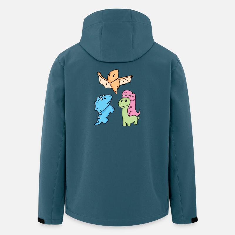 Dinosaure - Veste softshell homme en polyester recyclé Stanley/Stella - bleu pétrole foncé