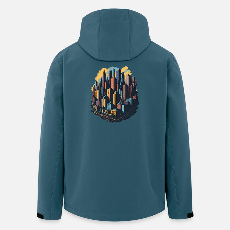 Skyline - Recycelte Männer Softshell-Jacke von Stanley/Stella - Dunkles Petrol