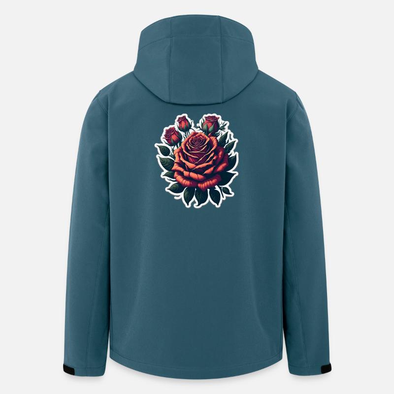 Rose - Recycelte Männer Softshell-Jacke von Stanley/Stella - Dunkles Petrol