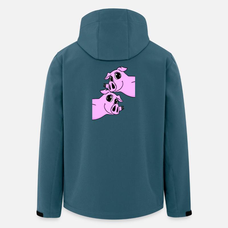 Cochons - Veste softshell homme en polyester recyclé Stanley/Stella - bleu pétrole foncé
