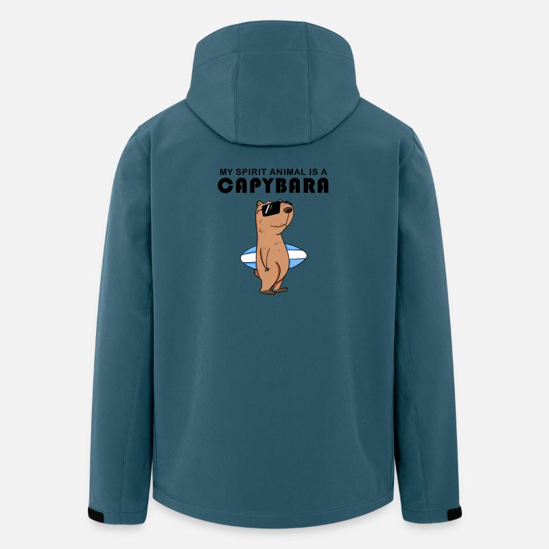 Capybara Wasserschwein Geschenk - Recycelte Männer Softshell-Jacke von Stanley/Stella - Dunkles Petrol