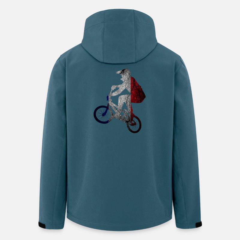 Tri-Color-Radfahrer-Silhouette - Recycelte Männer Softshell-Jacke von Stanley/Stella - Dunkles Petrol