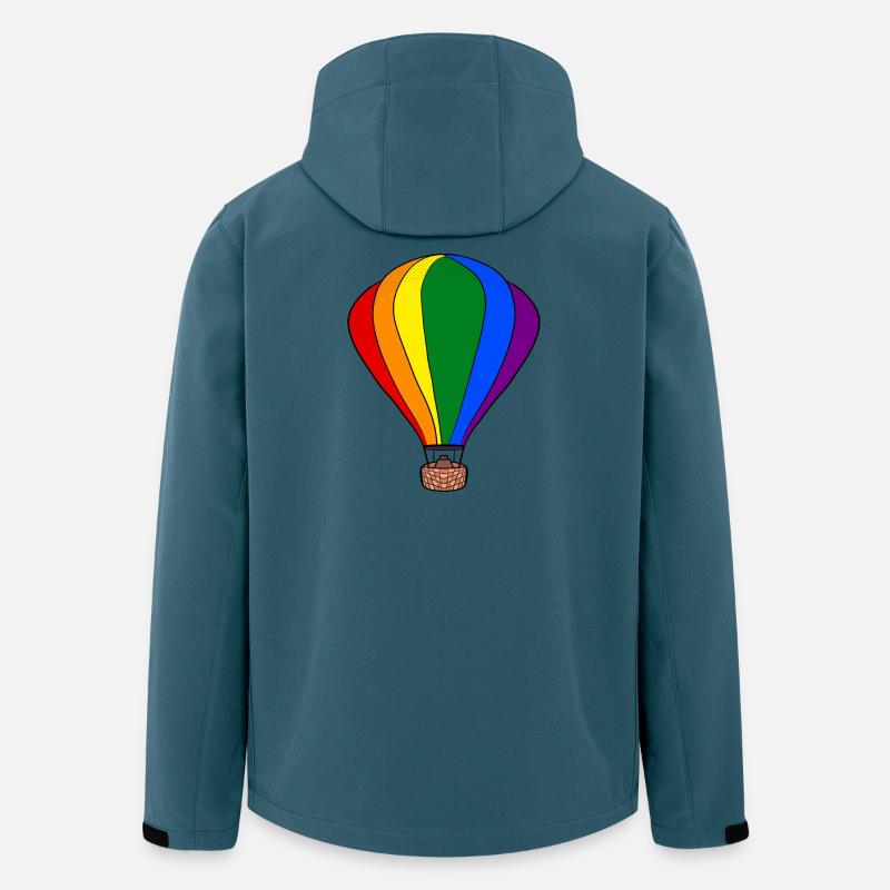 Regenbogen-Ballon - Recycelte Männer Softshell-Jacke von Stanley/Stella - Dunkles Petrol