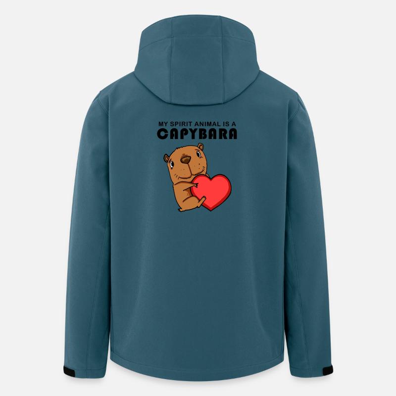 Capybara Wasserschwein - Recycelte Männer Softshell-Jacke von Stanley/Stella - Dunkles Petrol