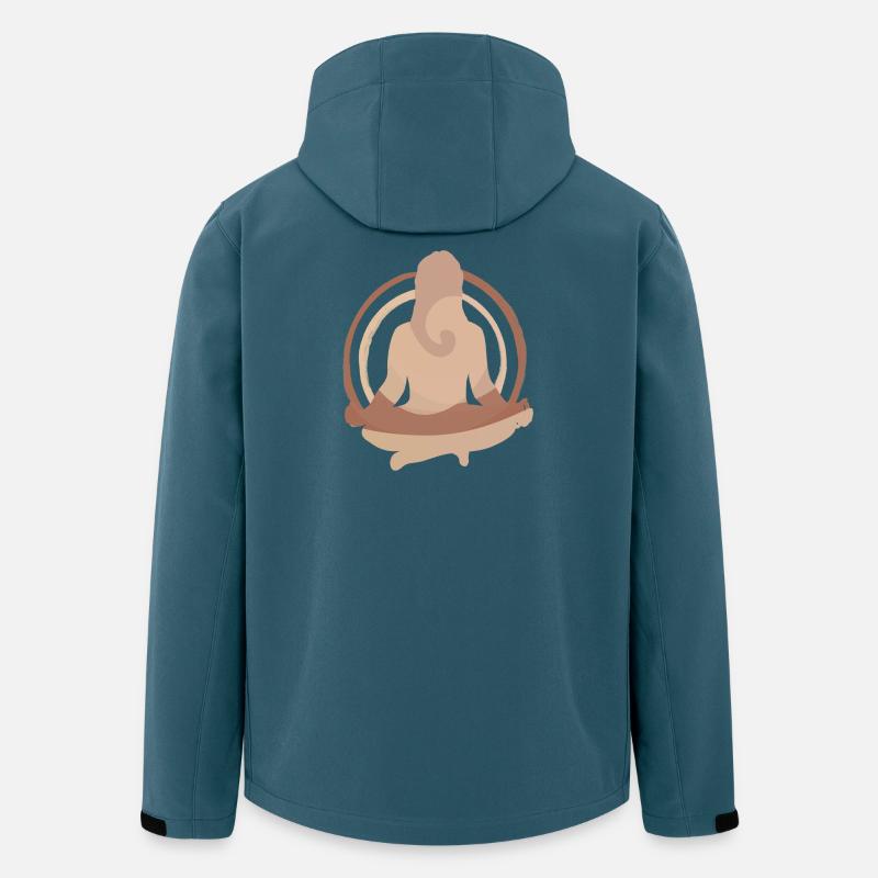 Boho Yoga Meditation Silhouette Design - Recycelte Männer Softshell-Jacke von Stanley/Stella - Dunkles Petrol