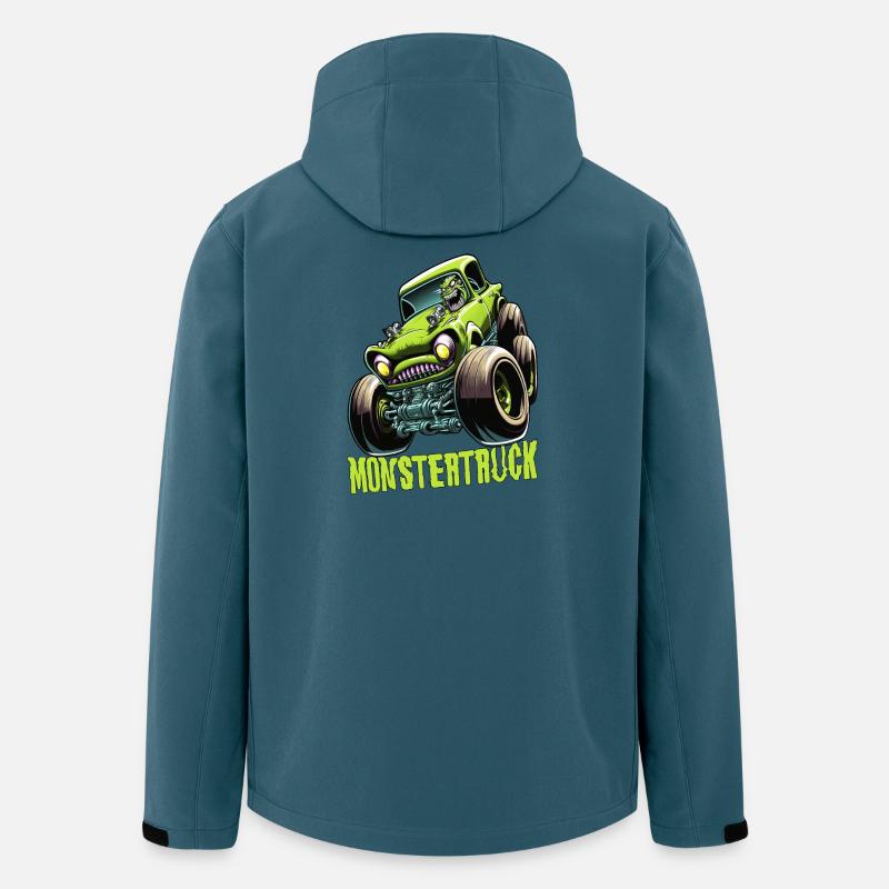 Monstertruck Comic Geschenk - Recycelte Männer Softshell-Jacke von Stanley/Stella - Dunkles Petrol