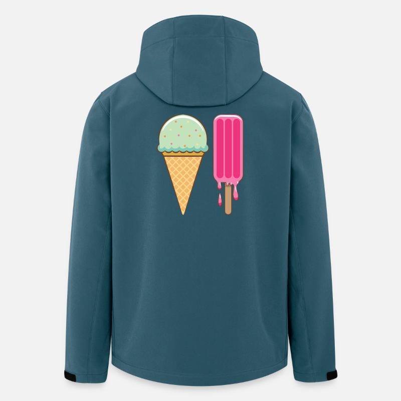 Ich mag Eis - Recycelte Männer Softshell-Jacke von Stanley/Stella - Dunkles Petrol