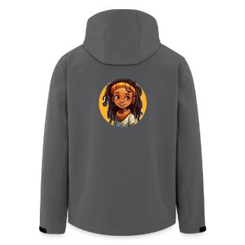 Casual dreadlocks style with colorful headgear - Men’s Recycled Softshell Jacket by Stanley/Stella - stargazer - Back - AI Model Male 185 light (185cm)