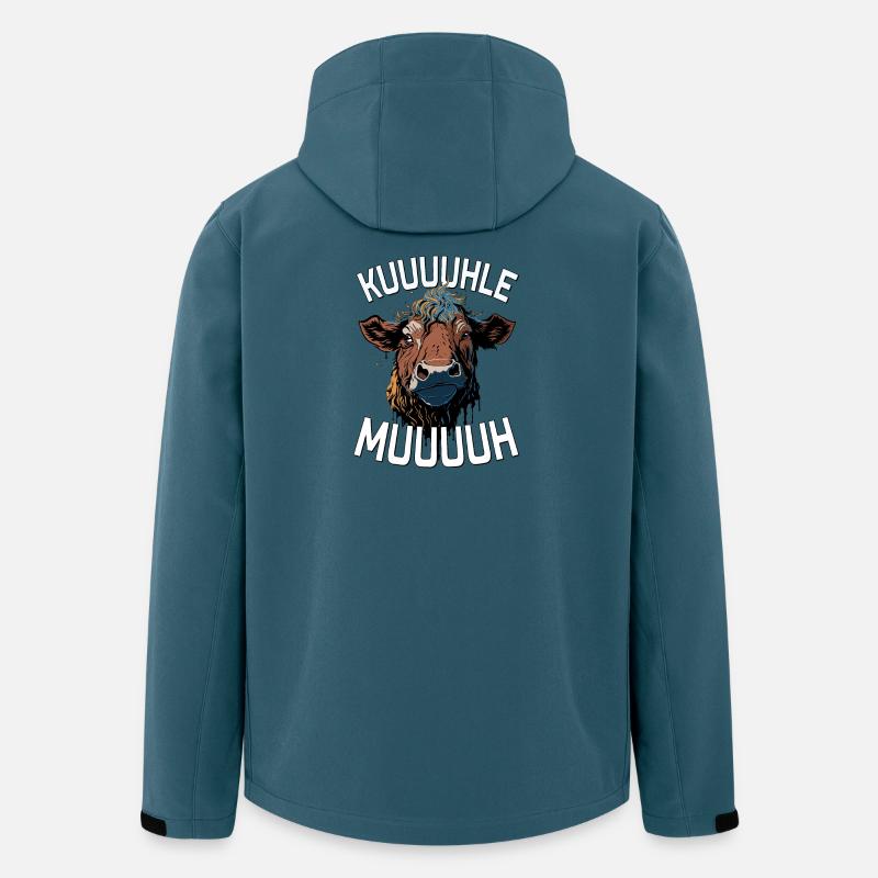 kuuuuhle Muuuuh - Recycelte Männer Softshell-Jacke von Stanley/Stella - Dunkles Petrol