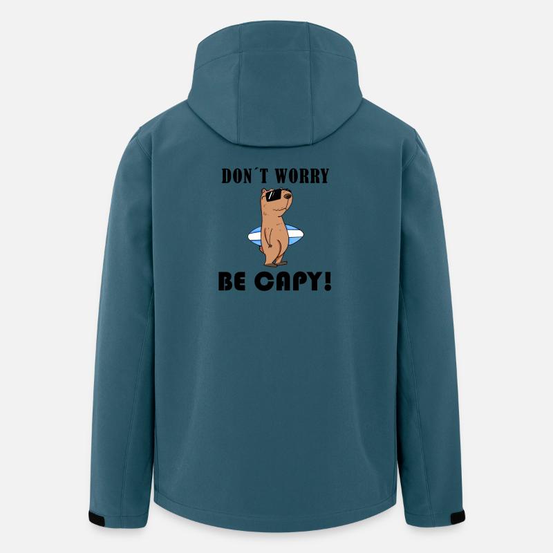 Capybara Wasserschwein Capybaras - Veste softshell homme en polyester recyclé Stanley/Stella - bleu pétrole foncé