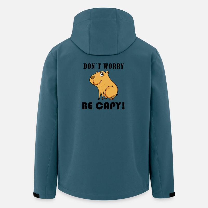 Capybara Wasserschwein Capybaras - Recycelte Männer Softshell-Jacke von Stanley/Stella - Dunkles Petrol