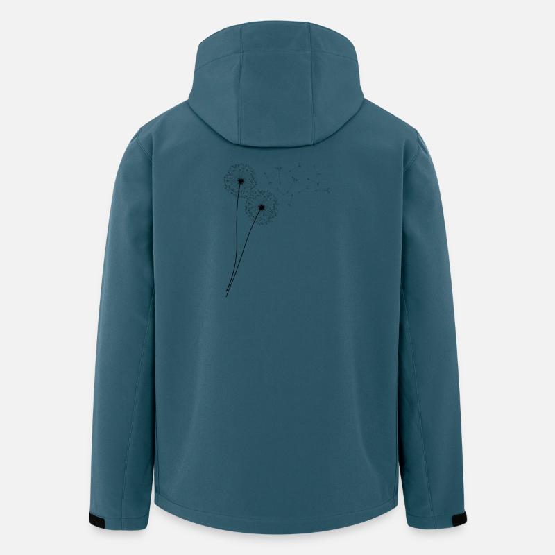 Schöne Pusteblume Löwenzahn Dandelion - Recycelte Männer Softshell-Jacke von Stanley/Stella - Dunkles Petrol