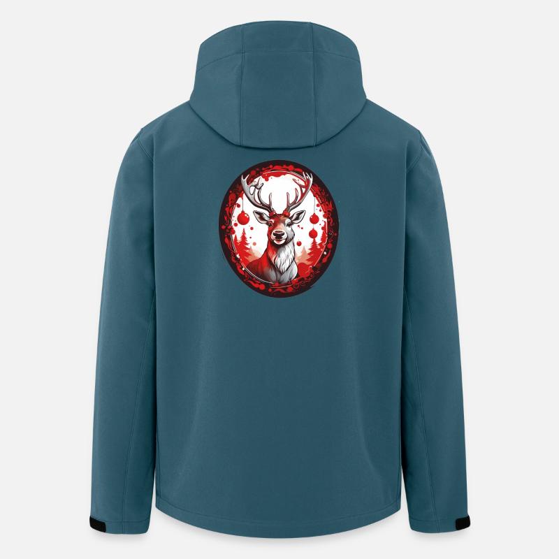 Rudolph das Rentier - Recycelte Männer Softshell-Jacke von Stanley/Stella - Dunkles Petrol