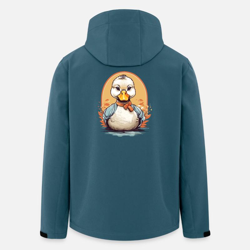 Süße Ente mit Schleife - Recycelte Männer Softshell-Jacke von Stanley/Stella - Dunkles Petrol