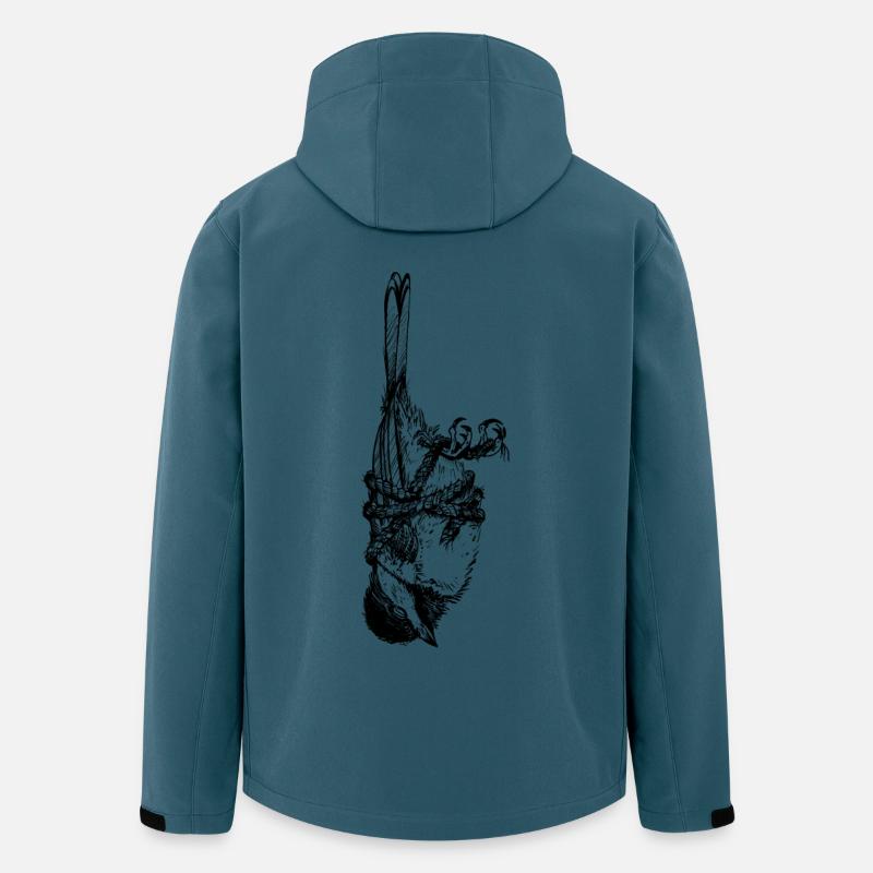 Vogel Invert - Recycelte Männer Softshell-Jacke von Stanley/Stella - Dunkles Petrol