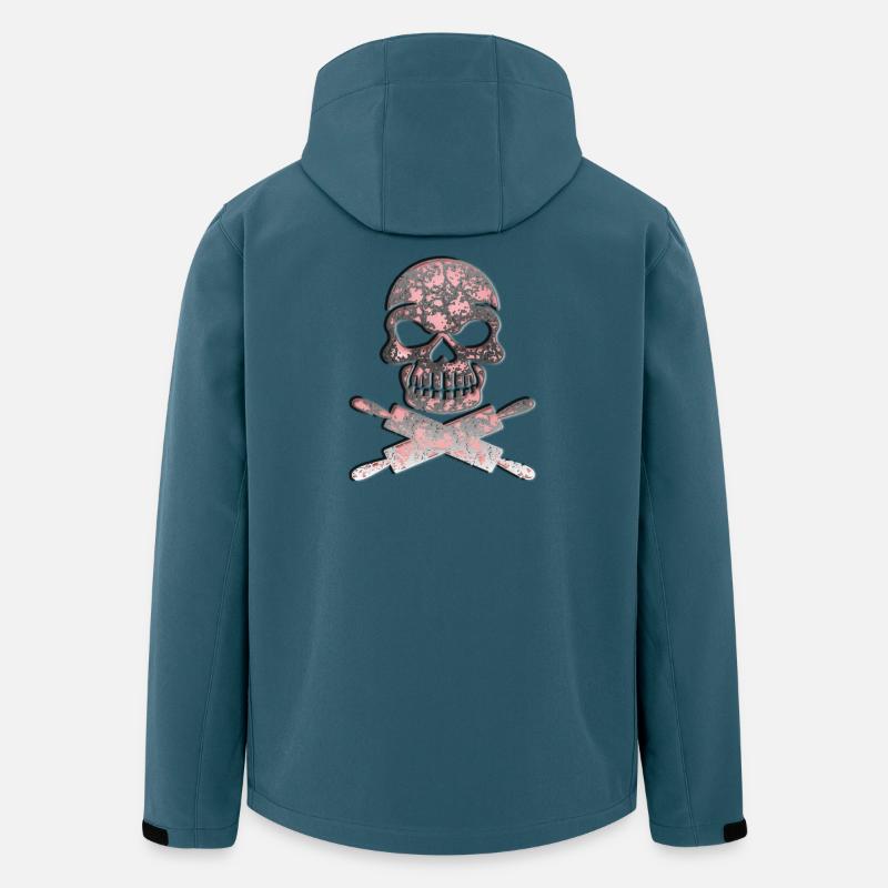 Schädel Totenkopf mit Teigrollen - Recycelte Männer Softshell-Jacke von Stanley/Stella - Dunkles Petrol