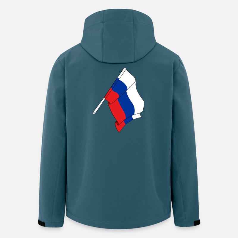 Flagge Russland - Recycelte Männer Softshell-Jacke von Stanley/Stella - Dunkles Petrol