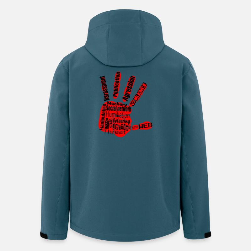 Gegen Belästigung - Recycelte Männer Softshell-Jacke von Stanley/Stella - Dunkles Petrol