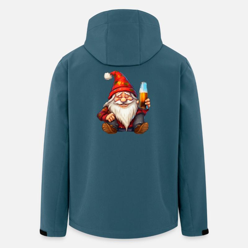 Weihnachtswichtel mit Bierglas - Recycelte Männer Softshell-Jacke von Stanley/Stella - Dunkles Petrol