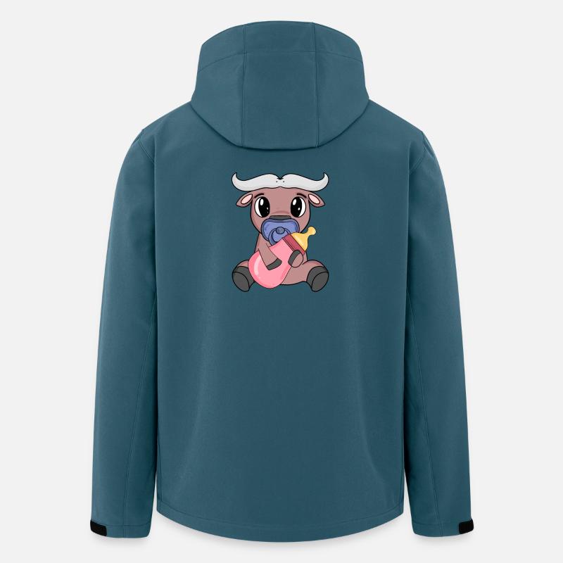 Bébé boeuf - Veste softshell homme en polyester recyclé Stanley/Stella - bleu pétrole foncé
