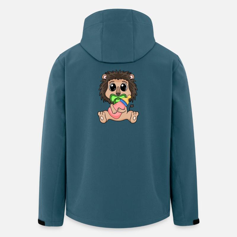 Bébé Lion Animal - Veste softshell homme en polyester recyclé Stanley/Stella - bleu pétrole foncé