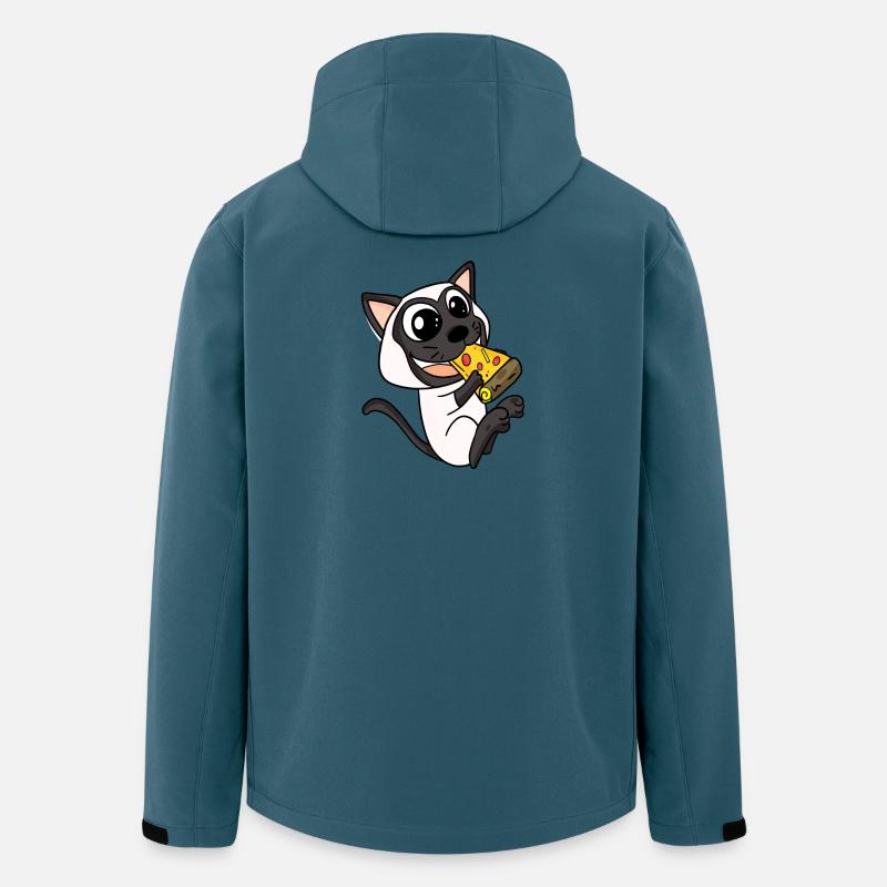 Siamese Cat Cat Pizza - Men’s Recycled Softshell Jacket by Stanley/Stella - stargazer