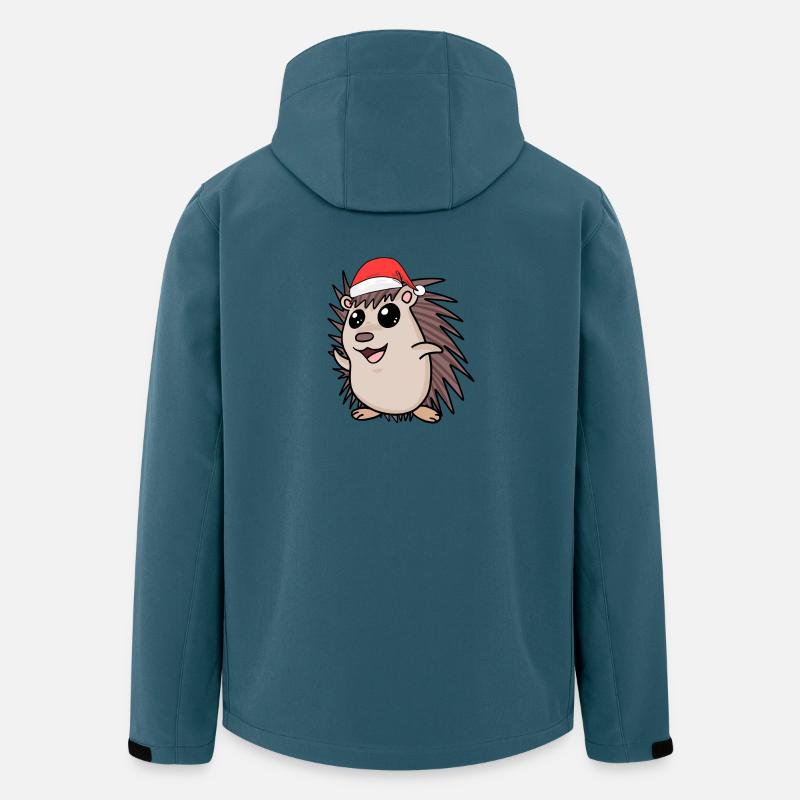 Hérisson Noël - Veste softshell homme en polyester recyclé Stanley/Stella - bleu pétrole foncé