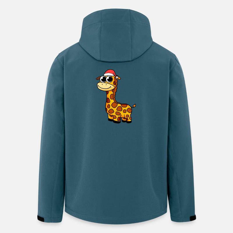Giraffe Christmas - Men’s Recycled Softshell Jacket by Stanley/Stella - stargazer