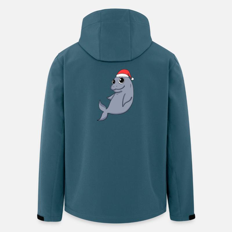 Dugong Weihnachten - Recycelte Männer Softshell-Jacke von Stanley/Stella - Dunkles Petrol