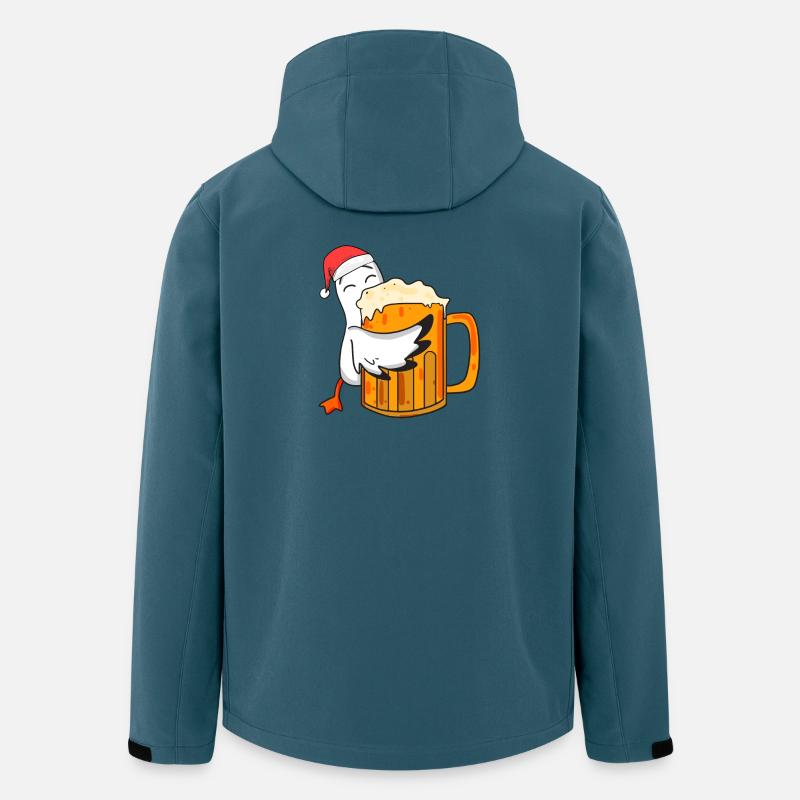 Möwe Bier Weihnachten - Recycelte Männer Softshell-Jacke von Stanley/Stella - Dunkles Petrol