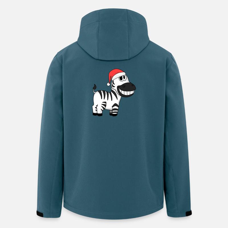 Noël zèbre - Veste softshell homme en polyester recyclé Stanley/Stella - bleu pétrole foncé