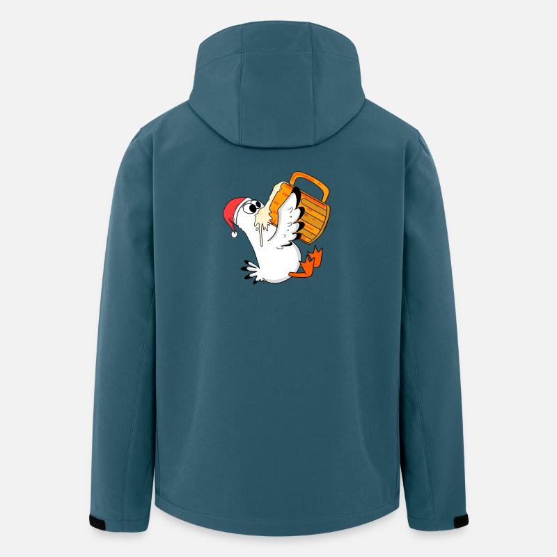 Möwe Bier Weihnachten - Recycelte Männer Softshell-Jacke von Stanley/Stella - Dunkles Petrol