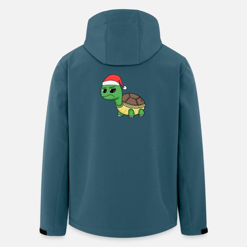 Tortue Noël - Veste softshell homme en polyester recyclé Stanley/Stella - bleu pétrole foncé
