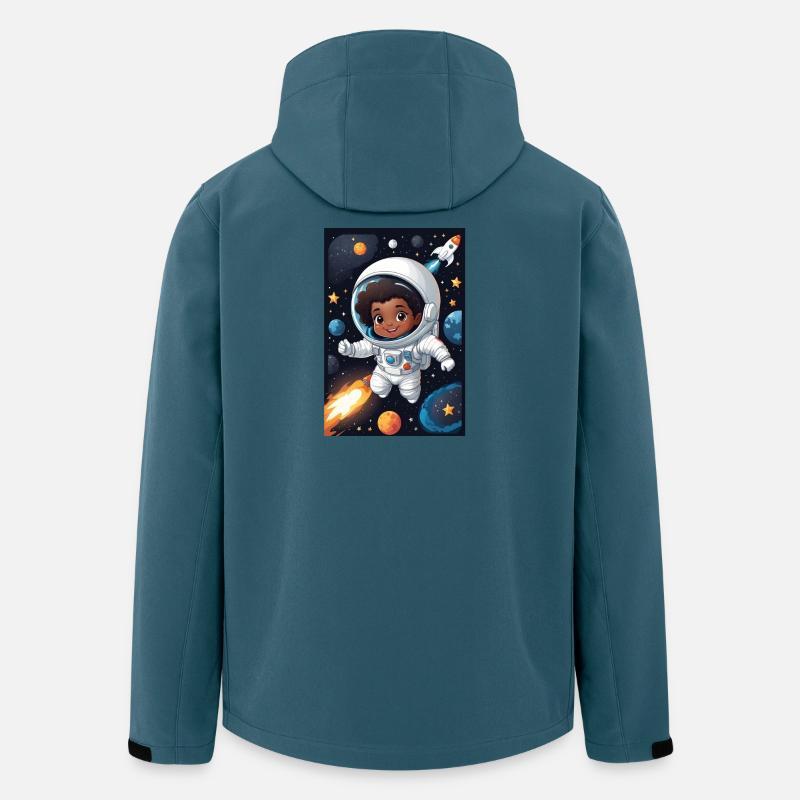 Weltraumkind mit Astronautenanzug - Recycelte Männer Softshell-Jacke von Stanley/Stella - Dunkles Petrol