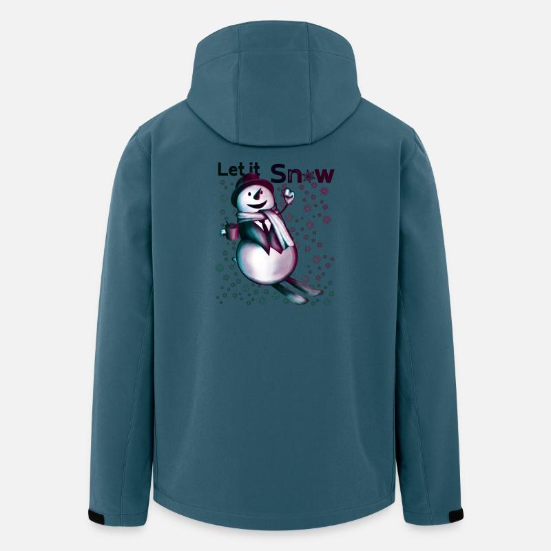 Let it Snow – Fröhlicher Schneemann - Recycelte Männer Softshell-Jacke von Stanley/Stella - Dunkles Petrol