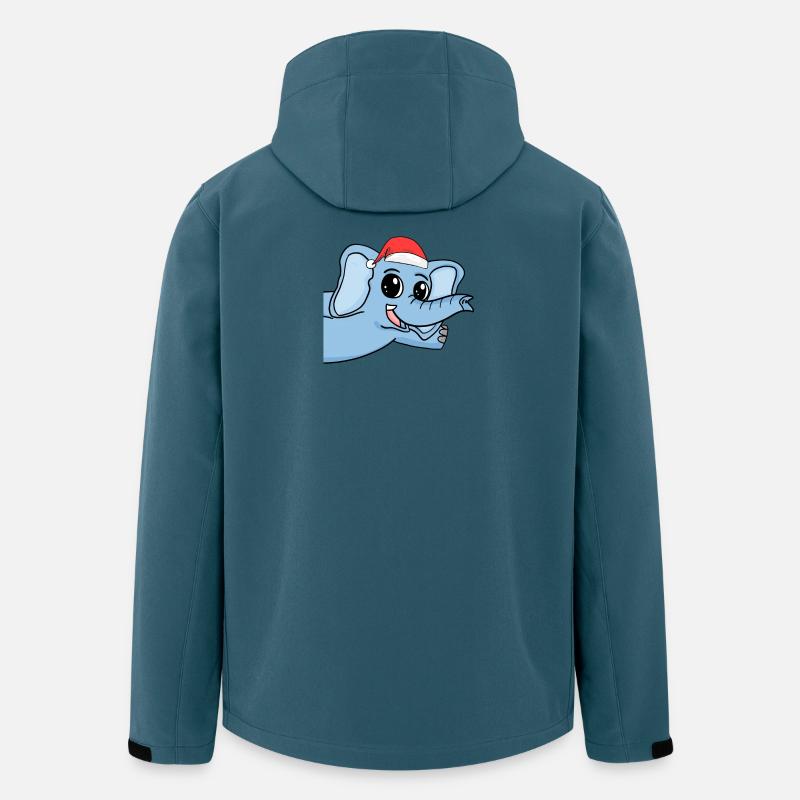Elefant Weihnachten - Recycelte Männer Softshell-Jacke von Stanley/Stella - Dunkles Petrol