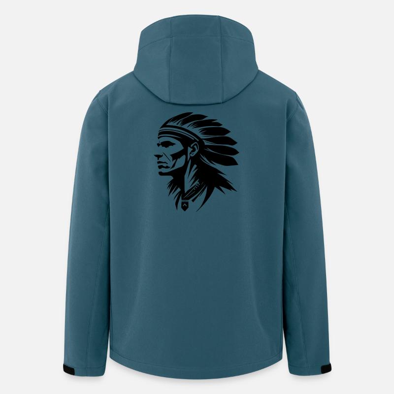 Indian chief with feathers - Men’s Recycled Softshell Jacket by Stanley/Stella - stargazer