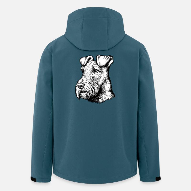 Irish Terrier Mailo 2023 Portrait sw - Recycelte Männer Softshell-Jacke von Stanley/Stella - Dunkles Petrol