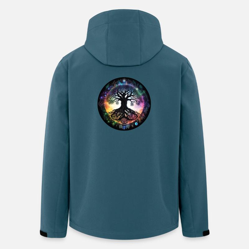 Root tree in rainbow circle - Men’s Recycled Softshell Jacket by Stanley/Stella - stargazer