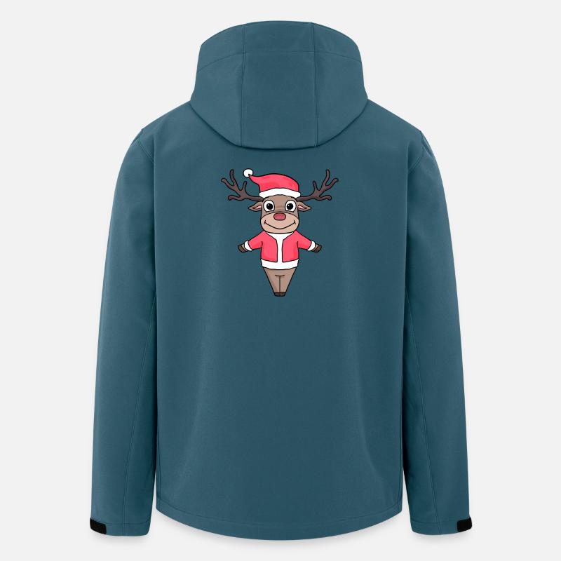 Reh Weihnachten Weihnachtsstimmung - Recycelte Männer Softshell-Jacke von Stanley/Stella - Dunkles Petrol