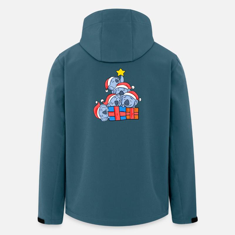 Koala sapin de Noël Noël - Veste softshell homme en polyester recyclé Stanley/Stella - bleu pétrole foncé