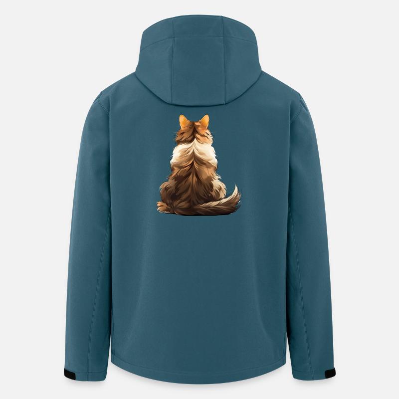 Norwegische Waldkatze - Recycelte Männer Softshell-Jacke von Stanley/Stella - Dunkles Petrol