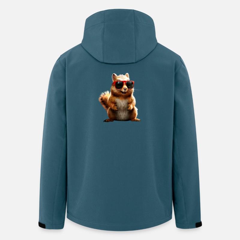 Eichhörnchen Sonnenbrille Ich Liebe Eichhörnchen - Recycelte Männer Softshell-Jacke von Stanley/Stella - Dunkles Petrol