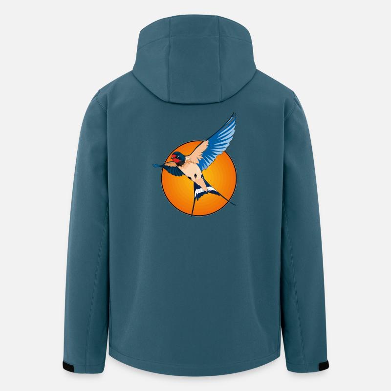 Schwalben 2 - Recycelte Männer Softshell-Jacke von Stanley/Stella - Dunkles Petrol