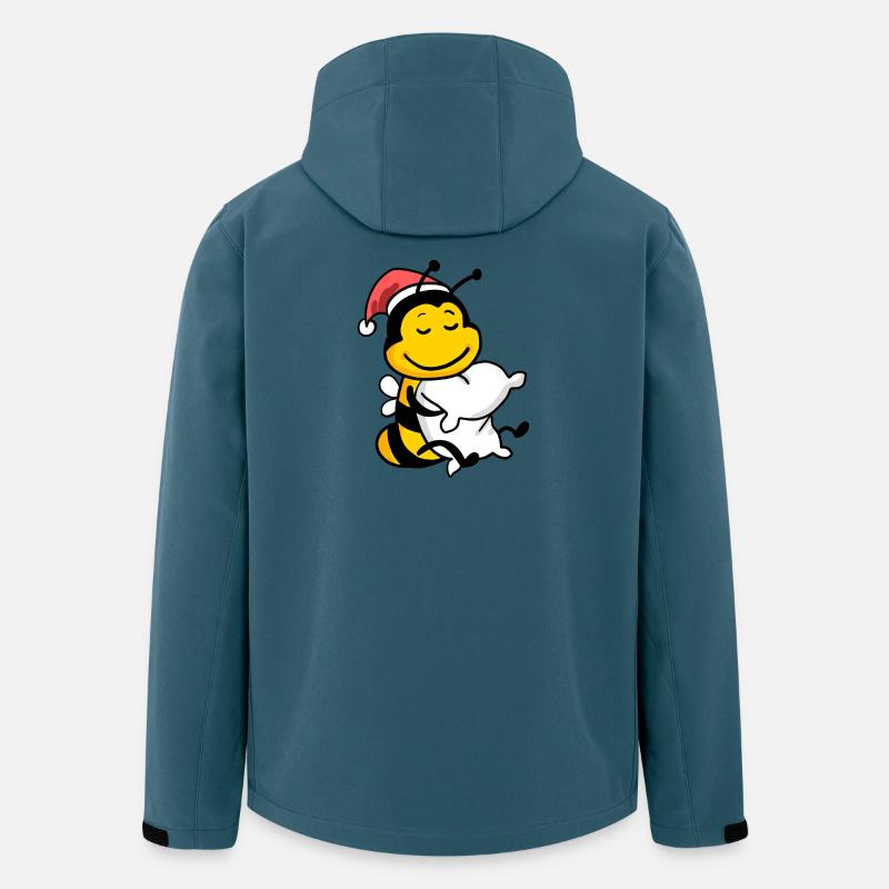 Noël des abeilles - Veste softshell homme en polyester recyclé Stanley/Stella - bleu pétrole foncé