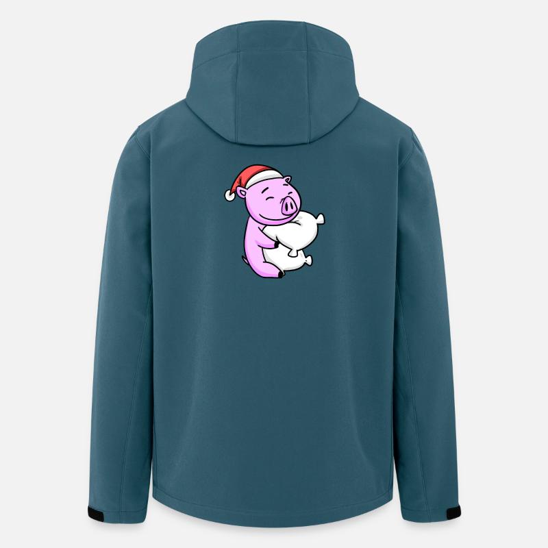 Pig Cute Tired Christmas - Men’s Recycled Softshell Jacket by Stanley/Stella - stargazer