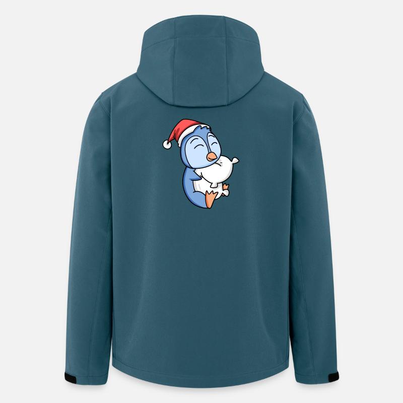 Pingouin Mignon Fatigué Noël - Veste softshell homme en polyester recyclé Stanley/Stella - bleu pétrole foncé